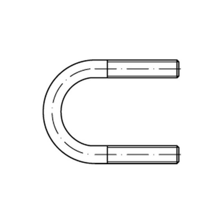 B-Ware Reyher Din 3570 Rundstahlbügel Schelle Stahl M10 Verzinkt Form A Nw40 100 Stück
