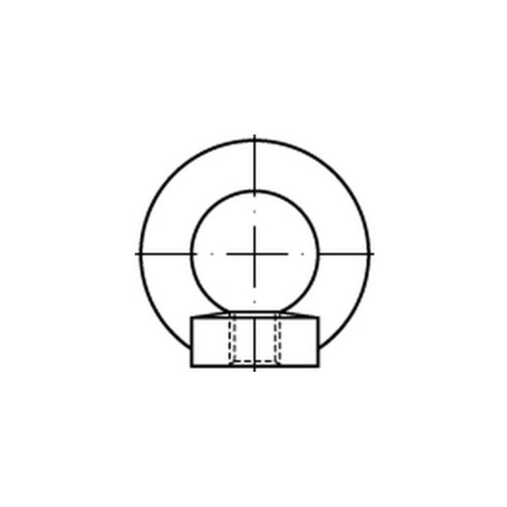 B-Ware Reyher Ringmuttern Din 582 Muttern M16 C15 E Galvanisch Verzinkt 3 Sets - 4043952109908