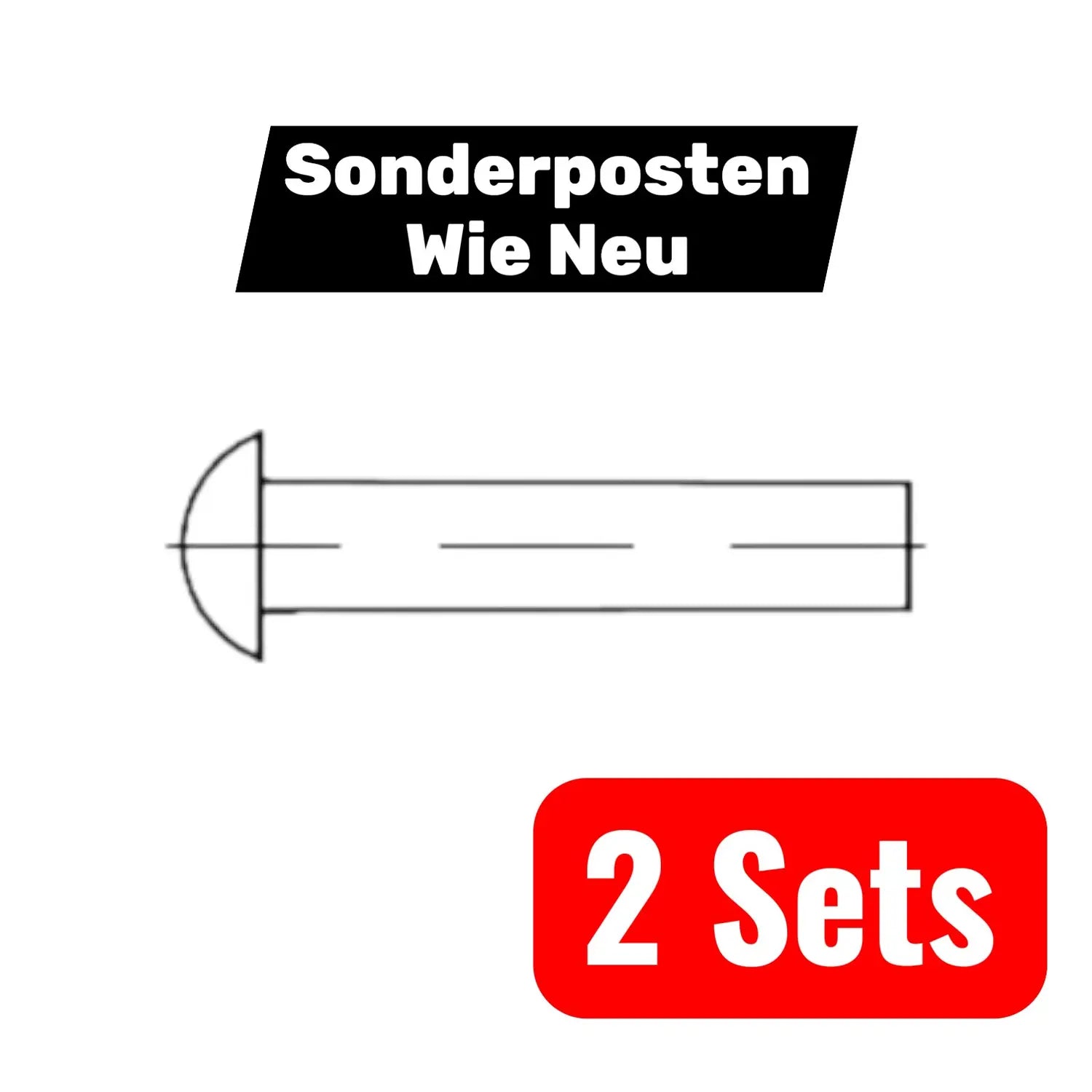 B-Ware Reyher Halbrundniete Niete Din 660 Stahl Blank 4x25mm Hp Wekrzeug 2 Sets - 4043952131121
