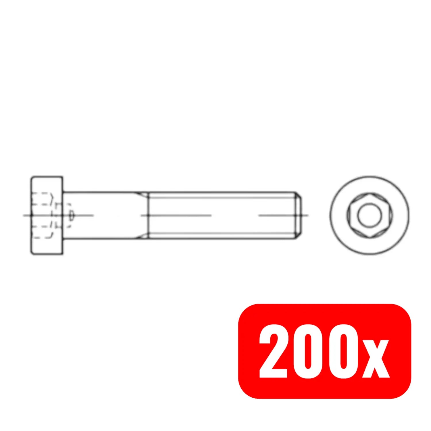 B-Ware Reyher Schraube Bolzen Zylinderschraube Innensechskant M6 X 70 A4 200 Stück382 - 4043952490792