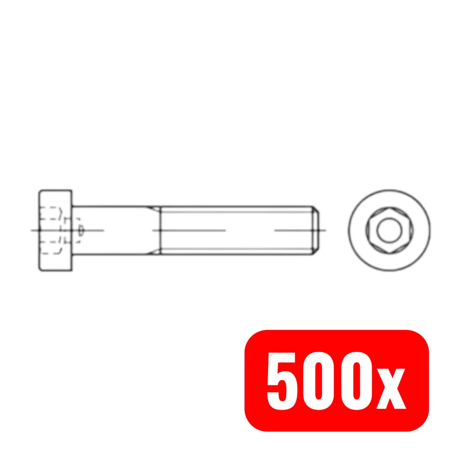 B-Ware Reyher Schraube Bolzen Zylinderschraube Innensechskant M6 X 70 A4 500 Stück - 4043952490792