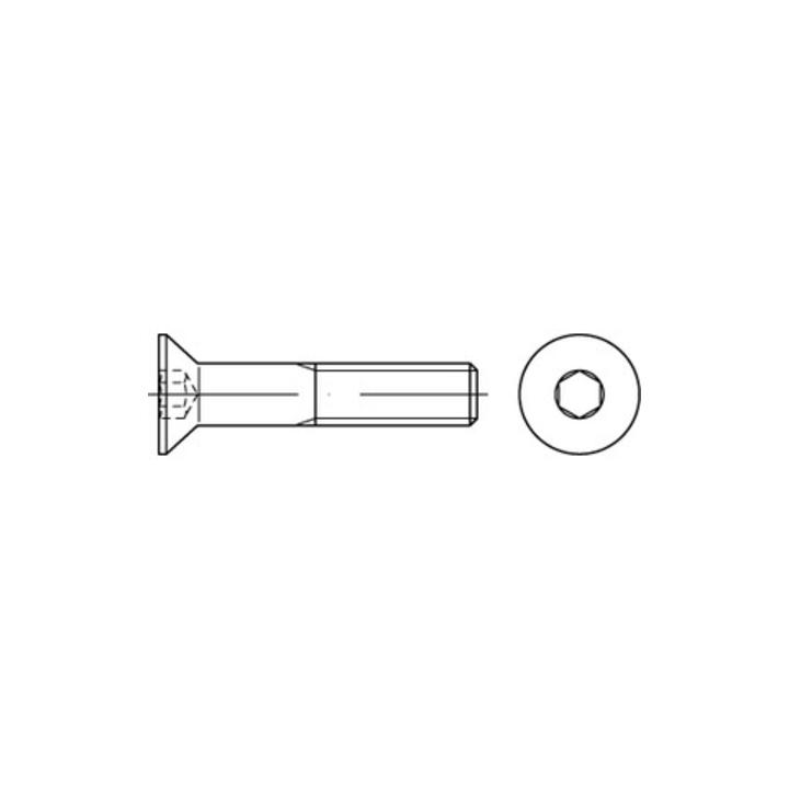 B-Ware Reyher Senkschraube Schraube Innensechskant M10x130 Stahl Blank 50 Stück - 4043952604212
