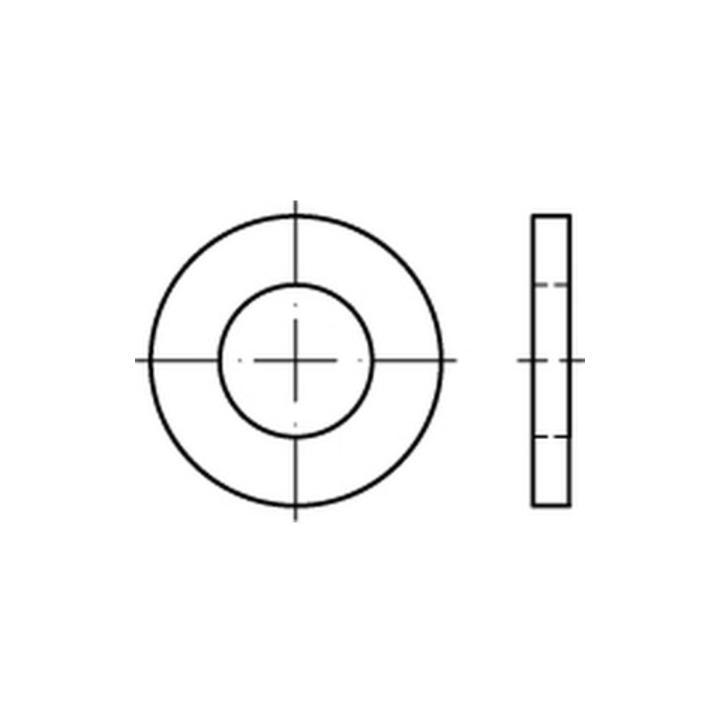B-Ware Reyher Iso 8738 Flache Scheibe Unterlegscheibe Stahl 10mm Klasse A 1000 Stück - 4051426223289