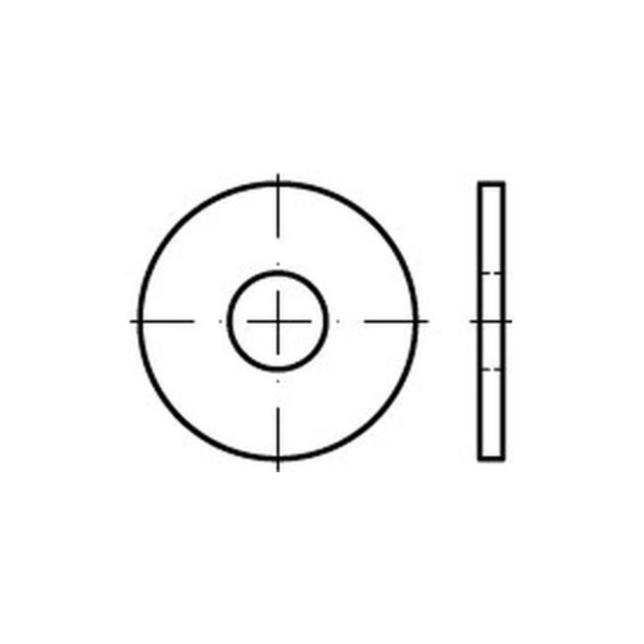 Reyher Scheibe Unterlegscheibe Iso 7093 1 Stahl 6,4x18x1,6mm Blank 2500 Stück B-Ware - 4043952505588