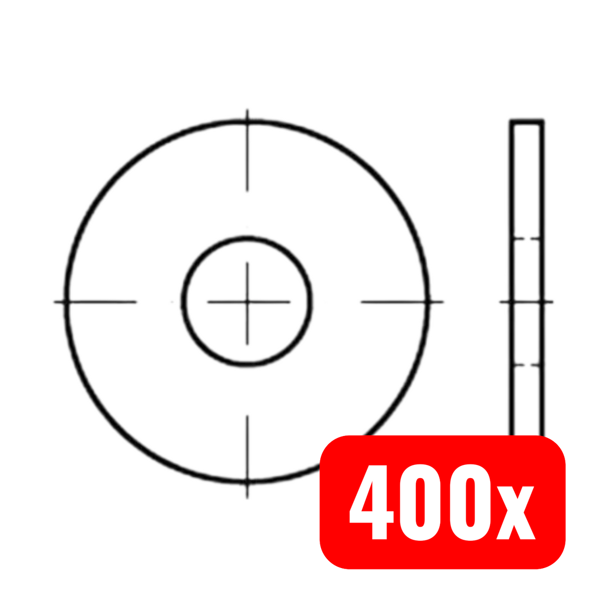 Reyher Scheiben Ringe Stahl blank ISO 7093 synonym Unterlegscheiben 400 STÜCK - 4051426659842