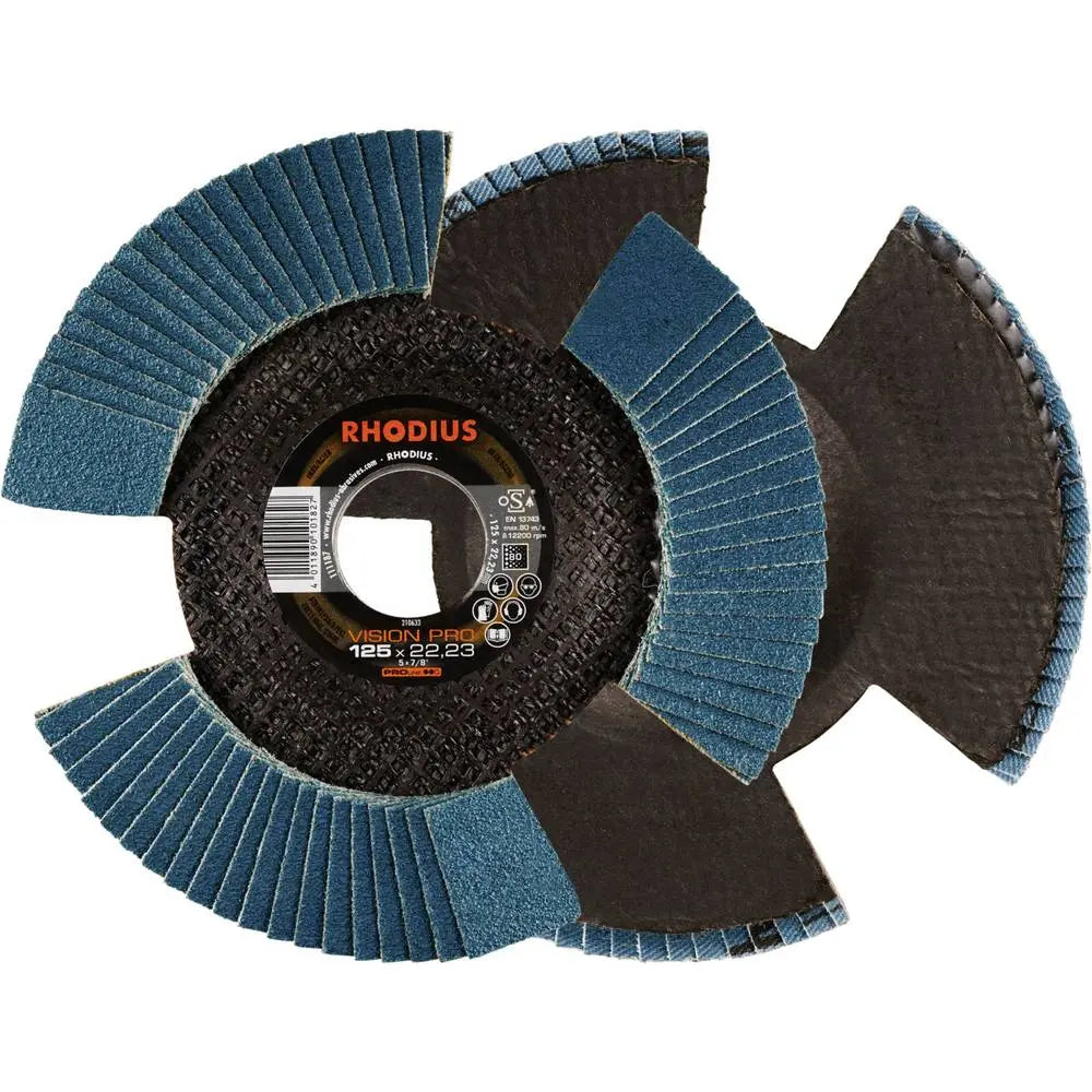 B-Ware Rhodius 210633 Vision Pro Fächerschleifscheibe Schleifblatt Metall 10 St - 4011890101827