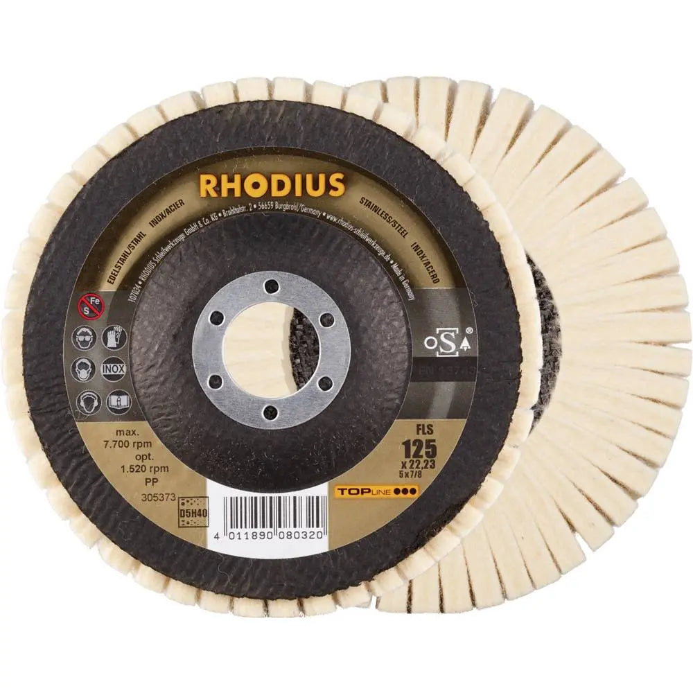 B-Ware Rhodius Filzlamellpolierer Polierer Edelstahl Filzlamell 125x2223 Ve2 - 4011890080320