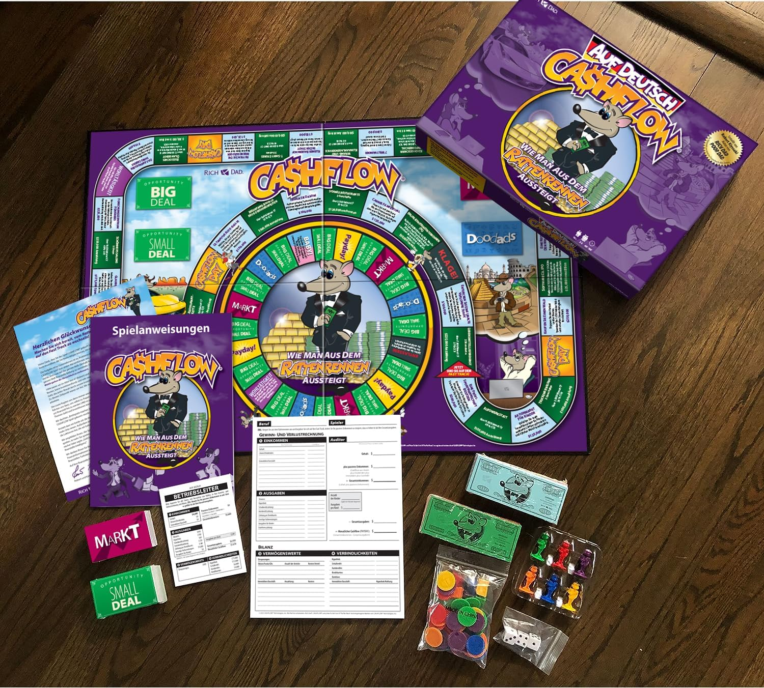 B-Ware Rich Dad Cashflow Spiel Finanzspiel Finanzkompetenz Familien Geschäftsaufbau