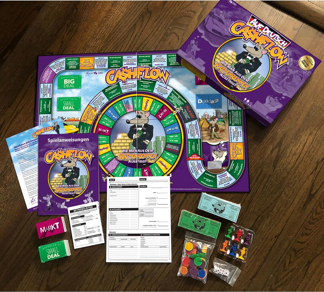 Rich Dad Cashflow Spiel Finanzspiel Finanzkompetenz Familien Geschäftsaufbau B-Ware