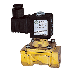 B-Ware Riegler Magnetventil Ventil 2 Wege Messing G34 230 V Nbr Pa Nc Zwangsgesteuert