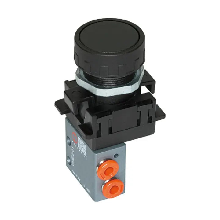 B-Ware Riegler Miniventil Ventil Manuell Druckknopf Nc Monostabil 4mm Seitlich Schwarz - 4047322096263