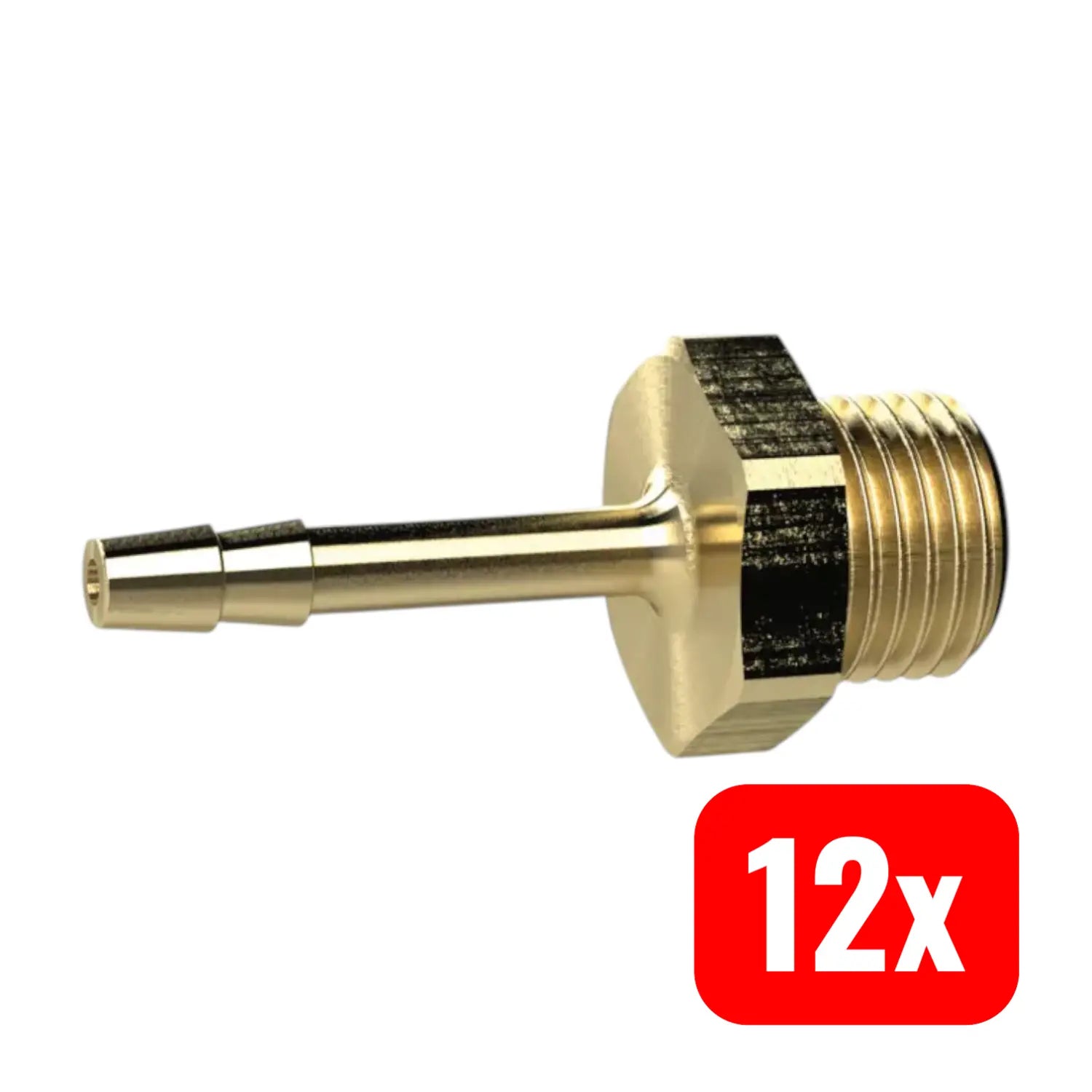 B-Ware Riegler Schlauchtülle Einschraubschlauch Messing G 1/4 Lw 4 Mm Sw 17 Mm 12 Stück - 4047322459396