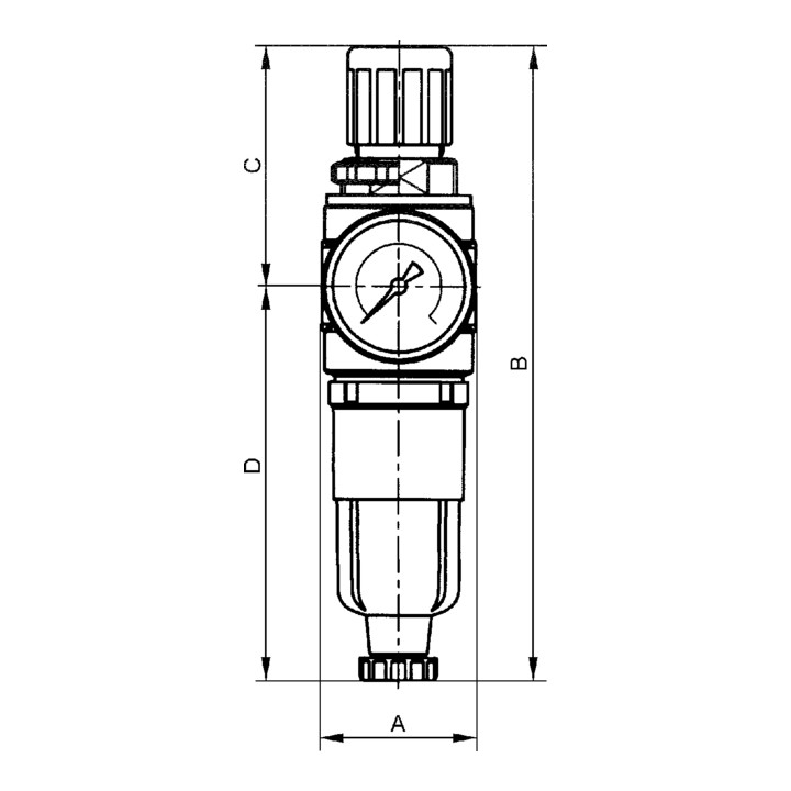 B-Ware Riegler Filterregler Regler Druckluft G 1/4 Polycarbonatbehälter Multifix Mini  - 4047322344784