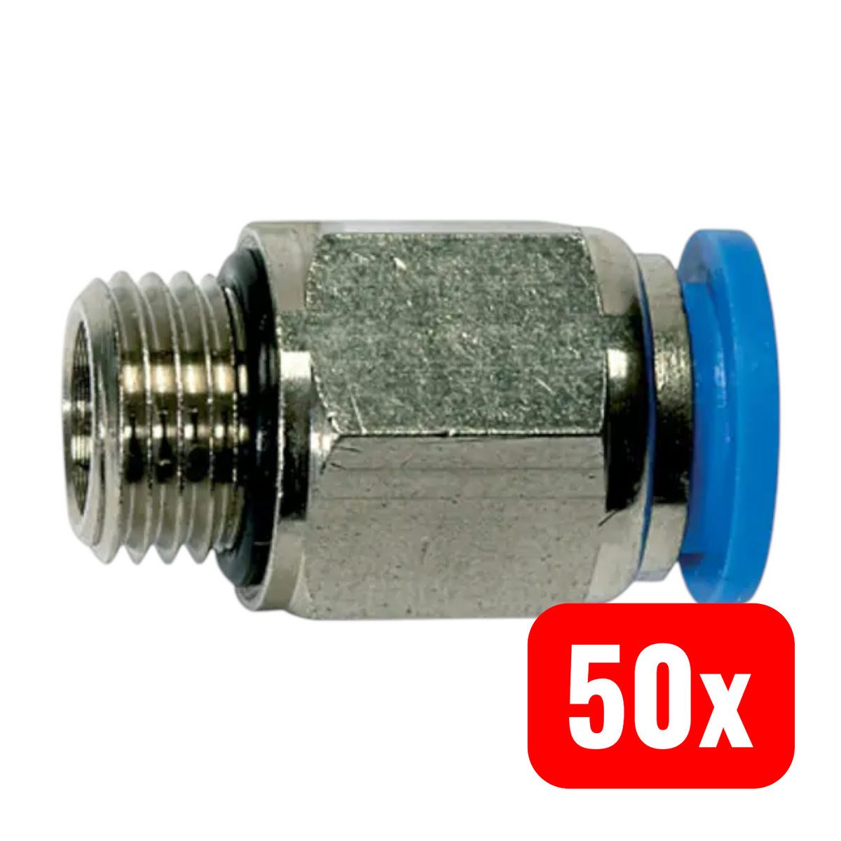 Riegler Steckverbinder Schnellverbinder Gerade Verbindung Blaue Serie 50 STÜCK - 4047322022576
