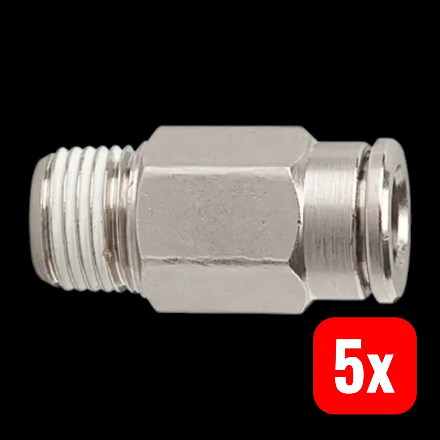 B-Ware Riegler Steckverschraubung Verbinder Metallica Gerade Druckluft 10 Mm 5 Stück - 4047322278966