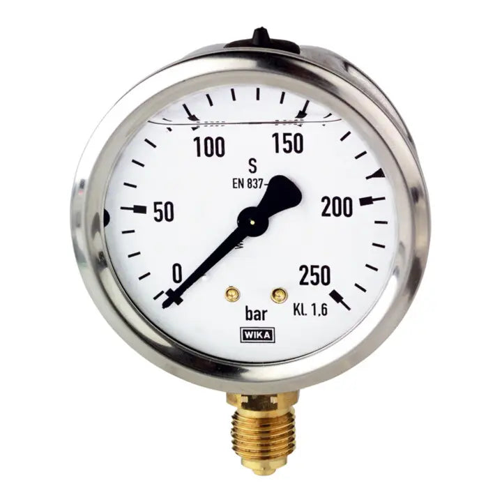B-Ware Riegler Manometer Druckmesser Glyzerinmanometer Cr Ni Stahl G 1 4 Unten 63 Mm - 4047322113861