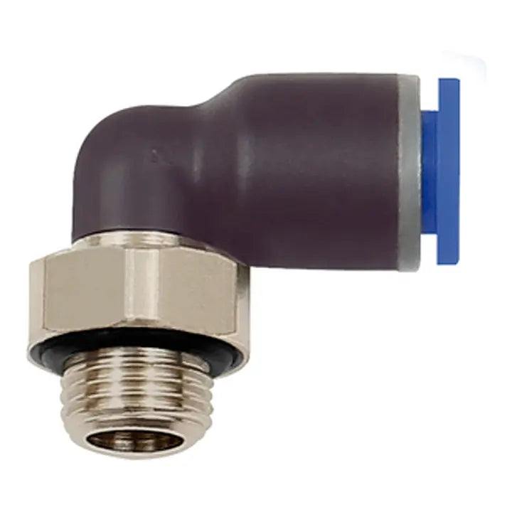 B-Ware Riegler Steckverschraubung Verbinder L Steckverschraubung Blaue Serie 2 Stück - 4047322023344