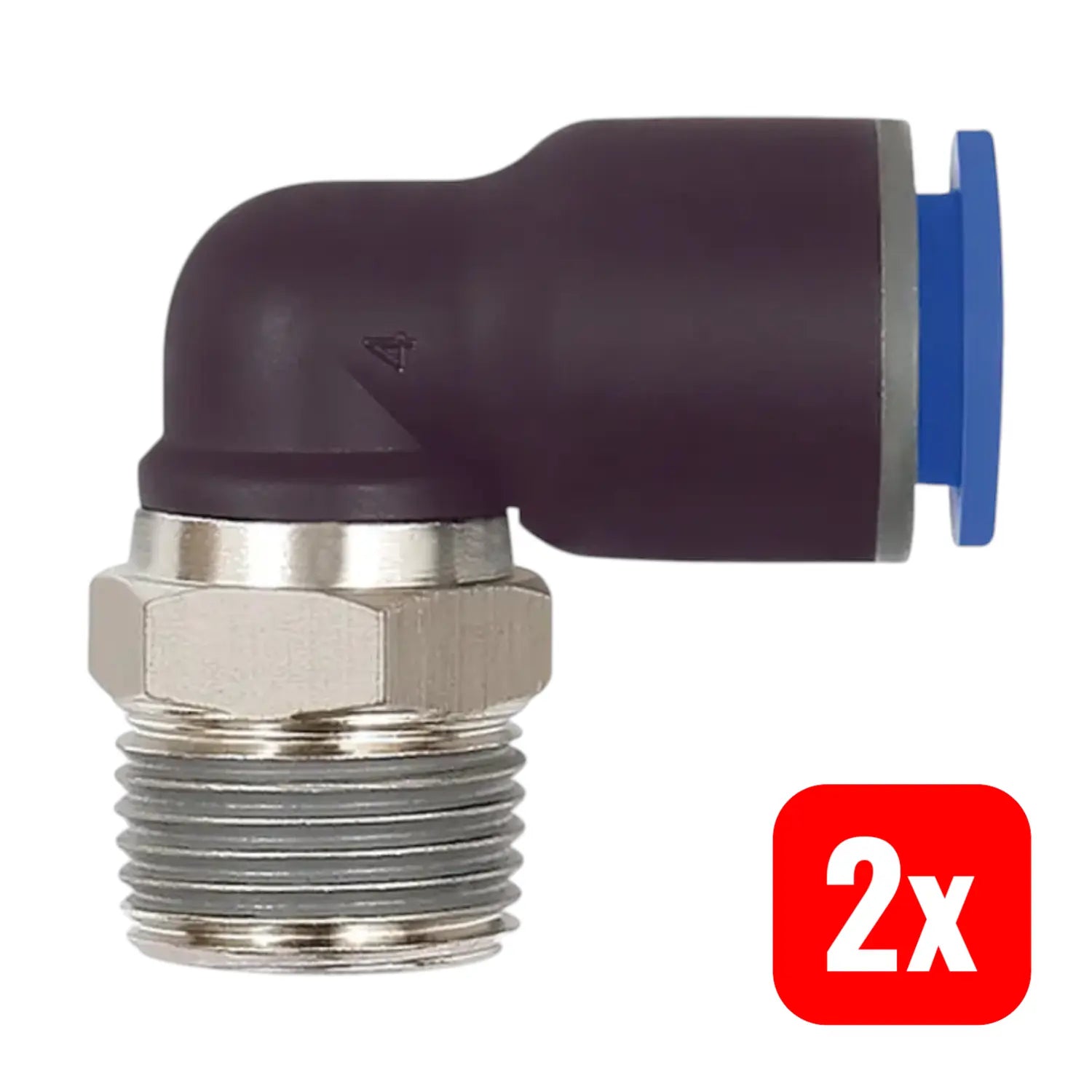 B-Ware Riegler L Steckverschraubung Schnellsteckverbinder Druckluft 8 Mm 2 Stück - 4047322023436