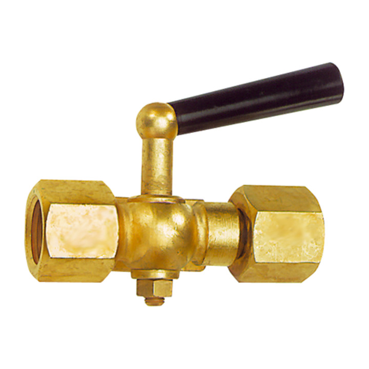 B-Ware Riegler Manometer Absperrhahn Muffe Drehbare Muffe G 1/2 Messing Blank - 4047322122818