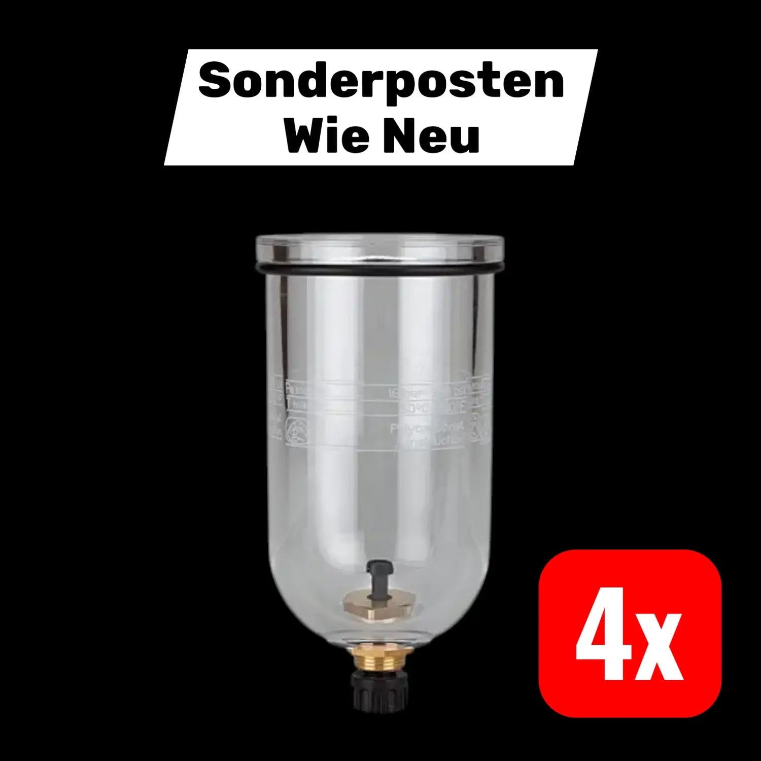 B-Ware Riegler Polycarbonatbehälter Filter Behälter Filterregler Standard 4 Stück - 4047322337489