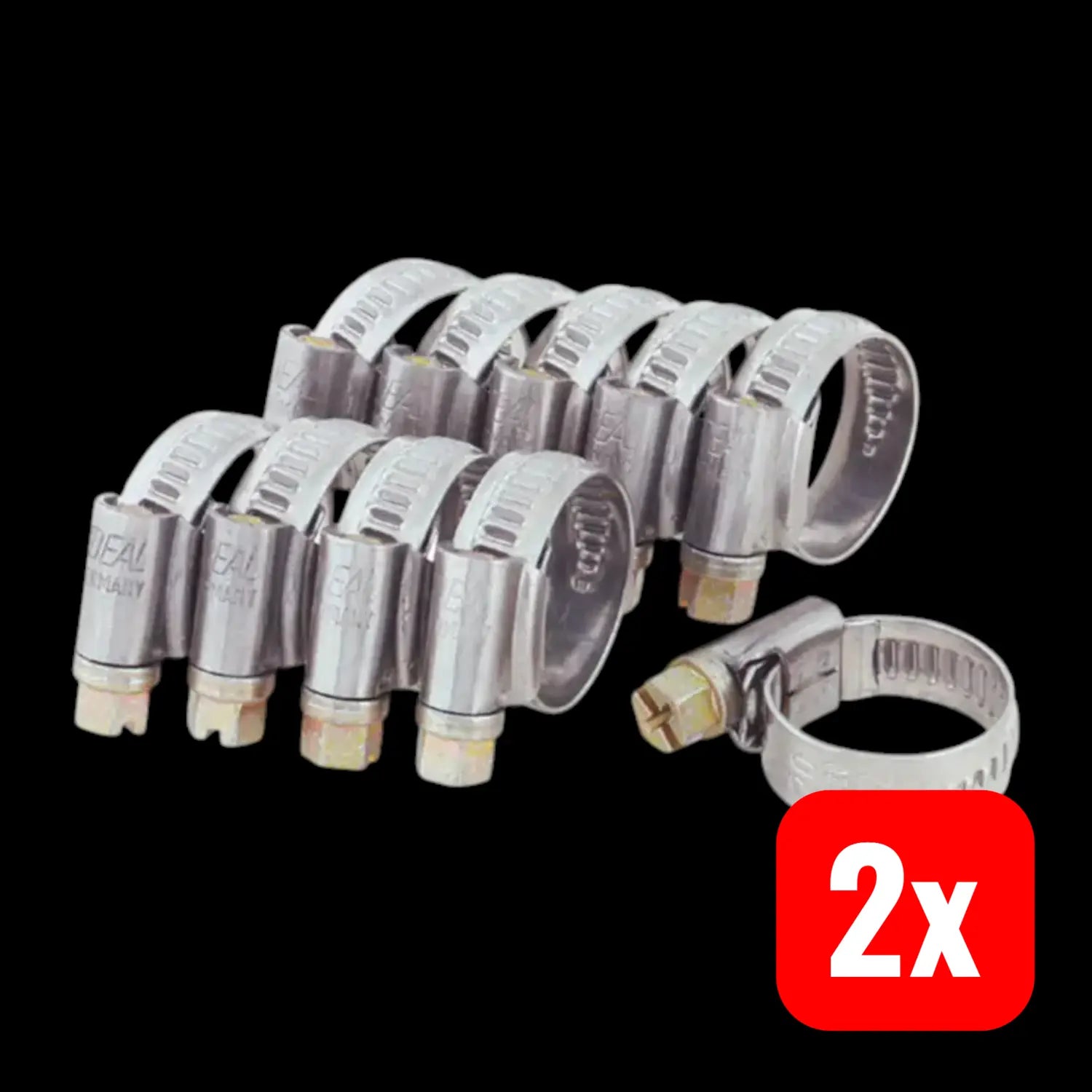 B-Ware Riegler Schlauchschelle Klemmschelle Set Chromstahl Schraube 12 Mm 10er 2 Sets - 4047322560870