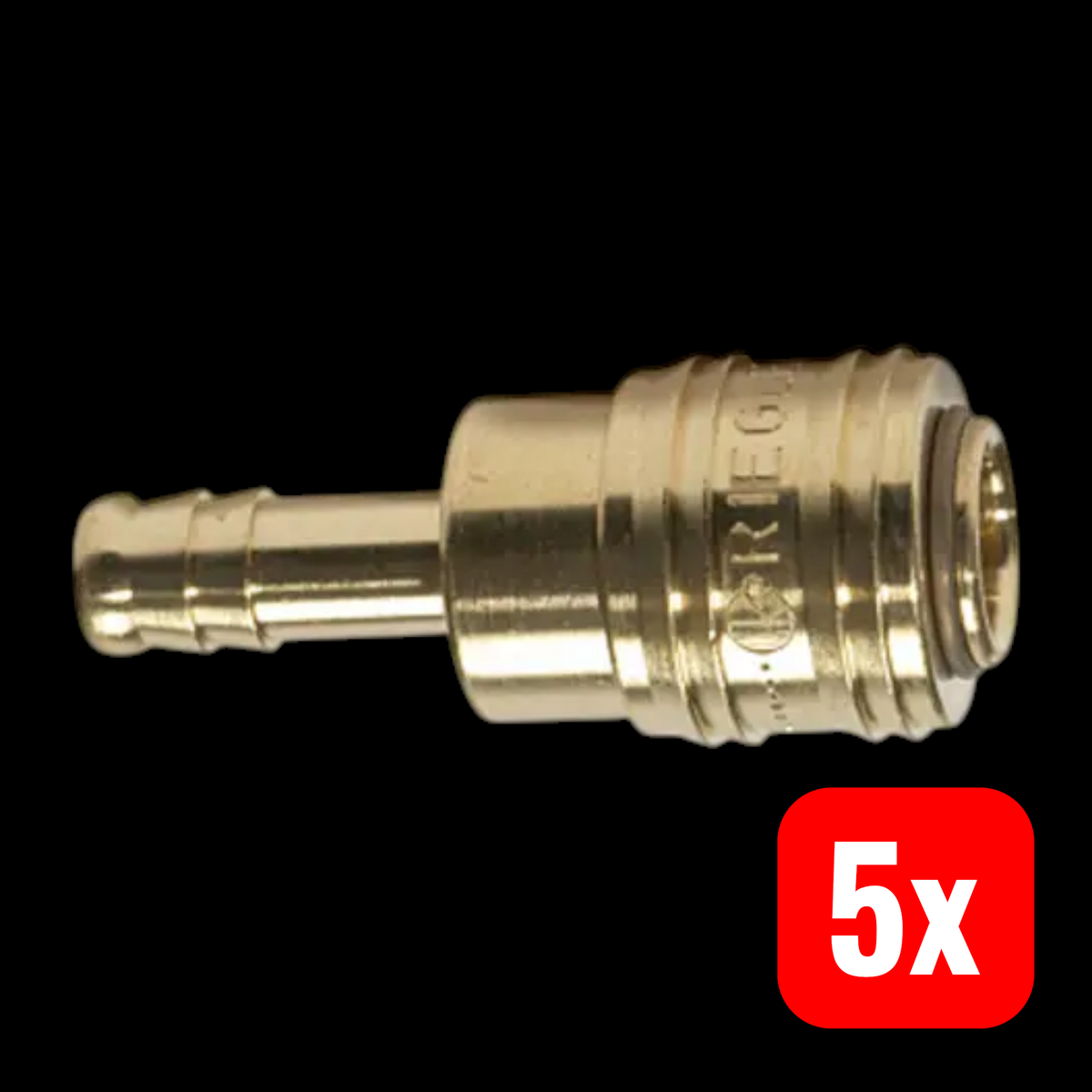 Riegler Schnellverschlusskupplung Connect Line Tülle LW 9 Messing blank 5 STÜCK - 4047322059787