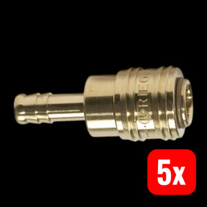 B-Ware Riegler Schnellverschlusskupplung Connect Line Tülle Lw 9 Messing Blank 5 Stück
