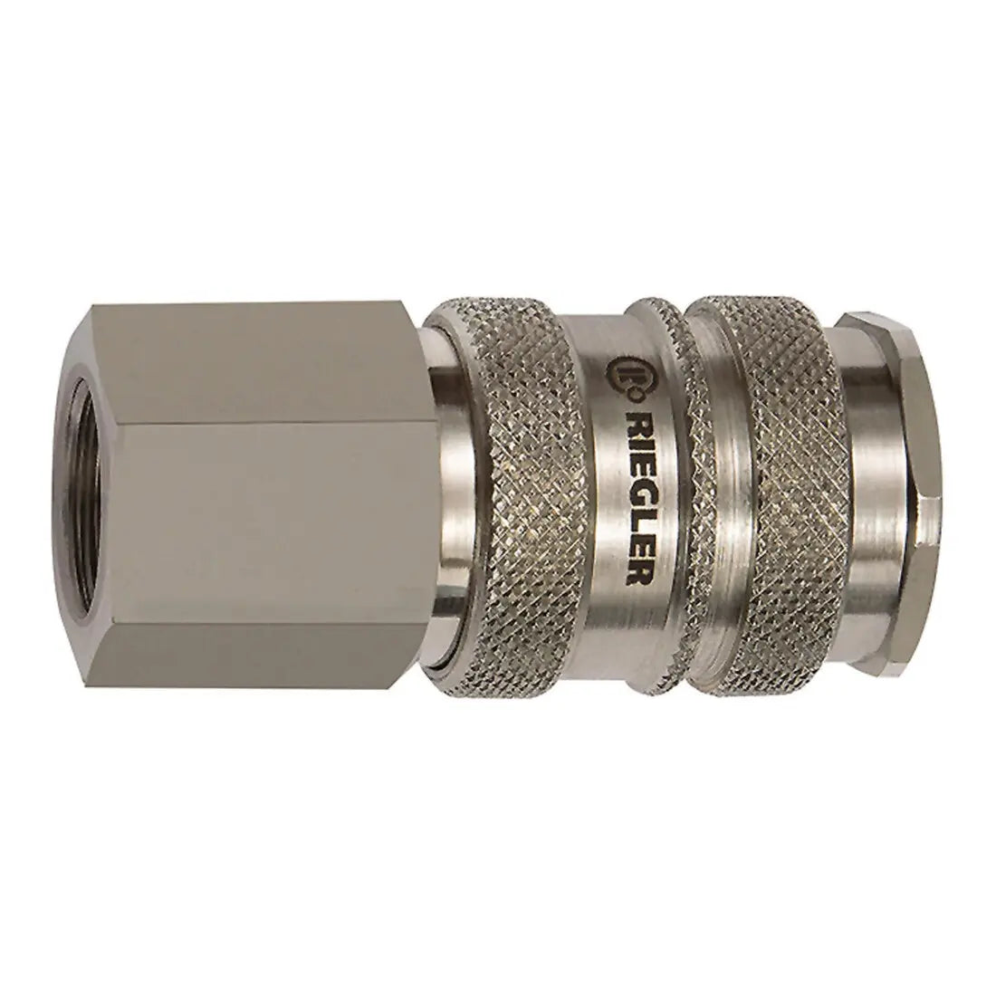 B-Ware Riegler Kupplung Schnellverschluss Verbinder G1/2 Ig Nw 10 Messing Stahl 2 Stück - 4047322568289