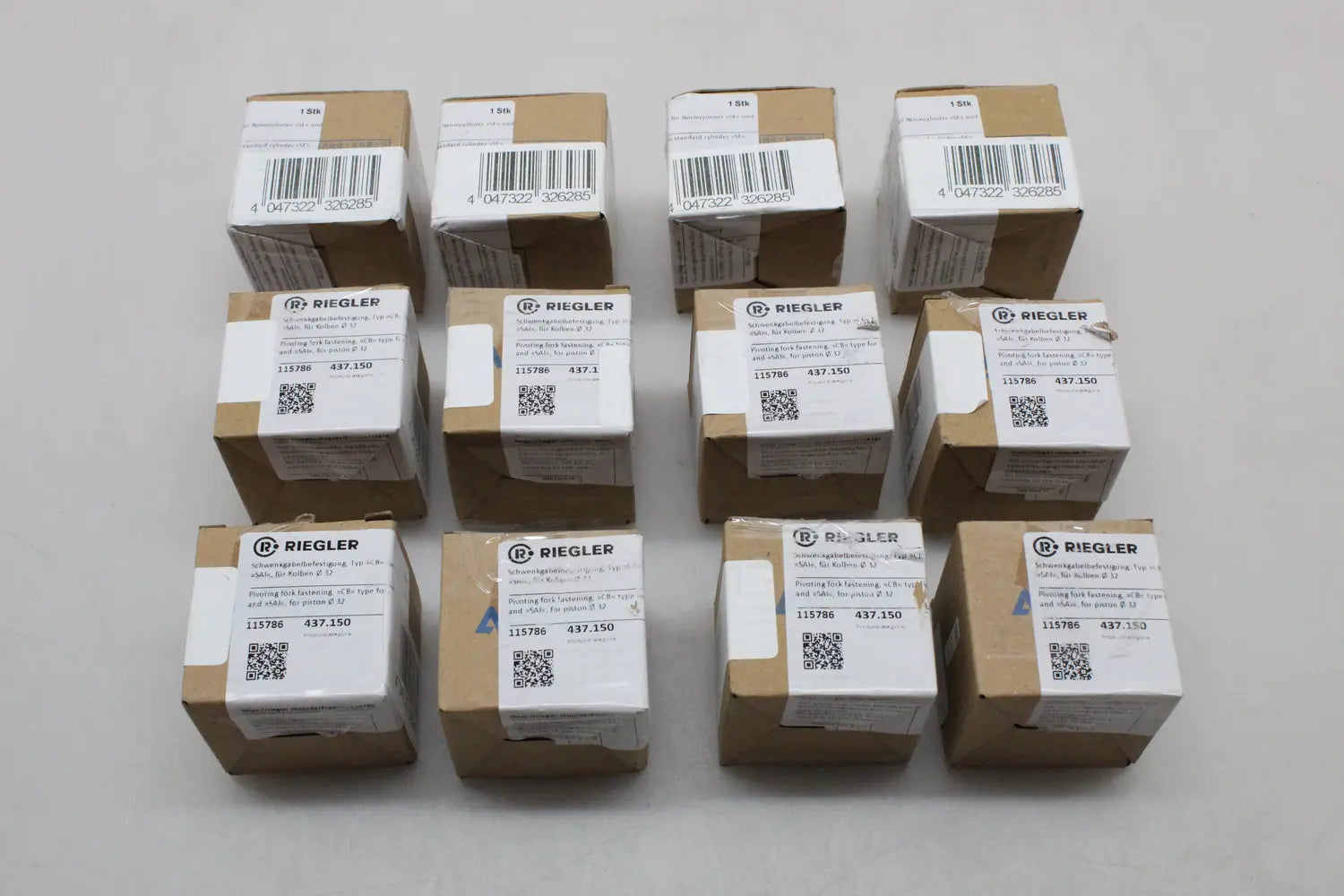 B-Ware Riegler Schwenkgabelbefestigung Cb Halterung Normzylinder Kolben 32mm 12 Stück - 4047322326285