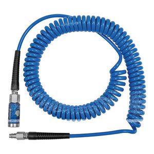 B-Ware Riegler Spiralschlauchset Druckknopfkupplung Spiralschlauch Pu 8x5mm 3m Blau