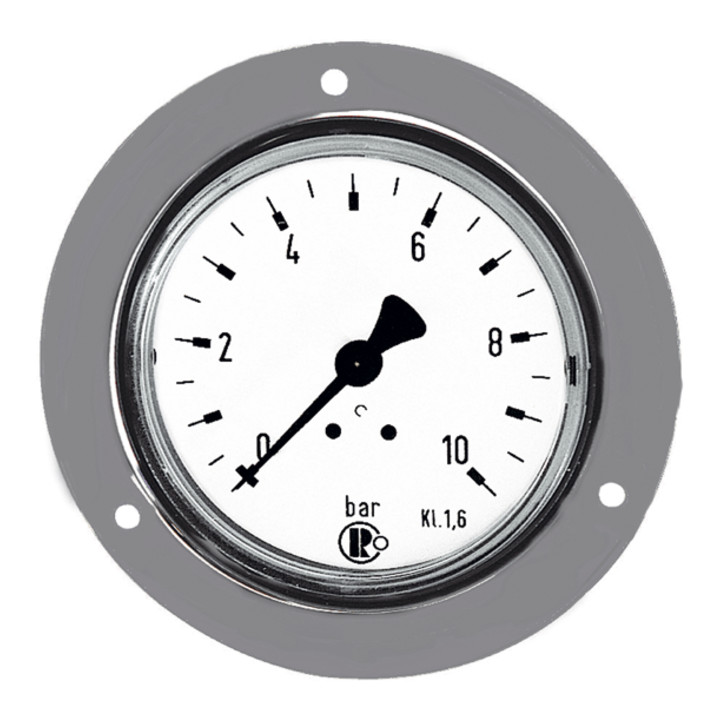 B-Ware Riegler Manometer Druckmesser Vakuum G 1/4 Hinten Frontring Chrom ø 63 Mm - 4047322070980