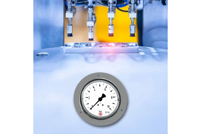 B-Ware Riegler Manometer Druckmesser Vakuum G 1/4 Hinten Frontring Chrom ø 63 Mm - 4047322070980