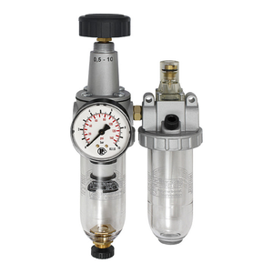 B-Ware Riegler Wartungseinheit Set Druckregler Polycarbonatbehälter G 1/4 2 Teilig