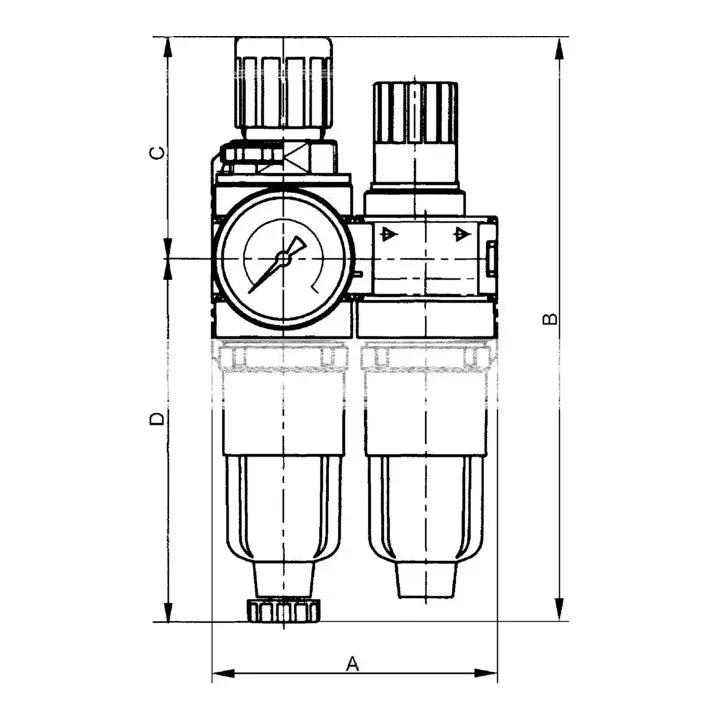 B-Ware Riegler Wartungseinheit Filterregler Multifix Mini G 18 Druckluftaufbereitung Pc - 4047322345224