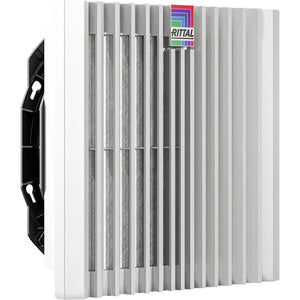 B-Ware Rittal Filterlüfter Umlüfter Ventilator Grau Wandeinbau Schutzabdeckung Filter