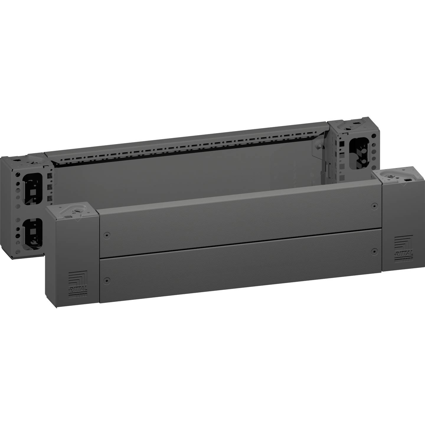 B-Ware Rittal Sockel Eckstück Blende Vx Sockel Eckstück Schwarz 800x200mm Stahl - 4028177978140