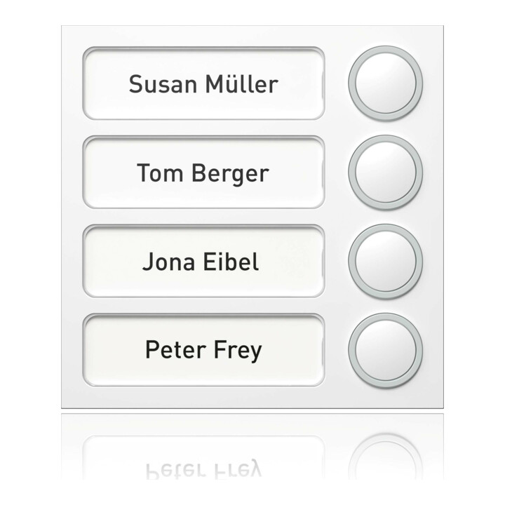 B-Ware Ritto Tastenmodul Klingelmodul Türstation Bus System Weiß 4 Tasten 95x95x33mm - 4026529034179