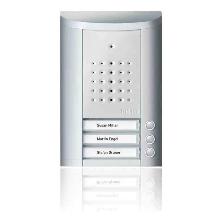 B-Ware Ritto Türstation Gegensprechanlage Entravox Audio Silber Klingeltaster Aufputz - 4026529024323