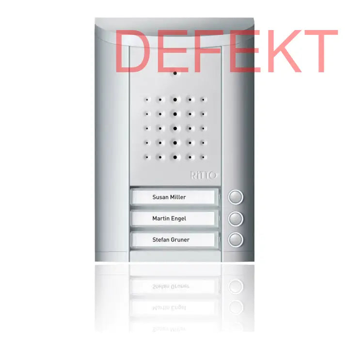 D-Ware Ritto Türstation Gegensprechanlage Entravox Silber Klingeltaster Defektware - 4026529024323