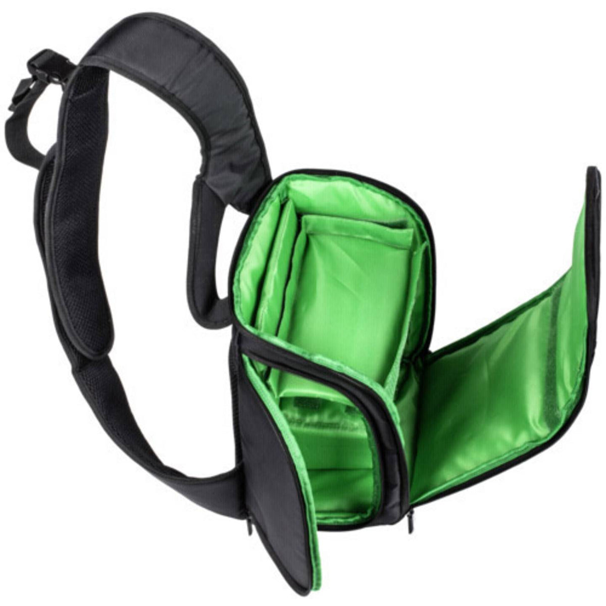 Rivacase Rucksack 7470 (PS) Kameratasche Notebooktasche schwarz grün Trennwä4 - 6901801074709