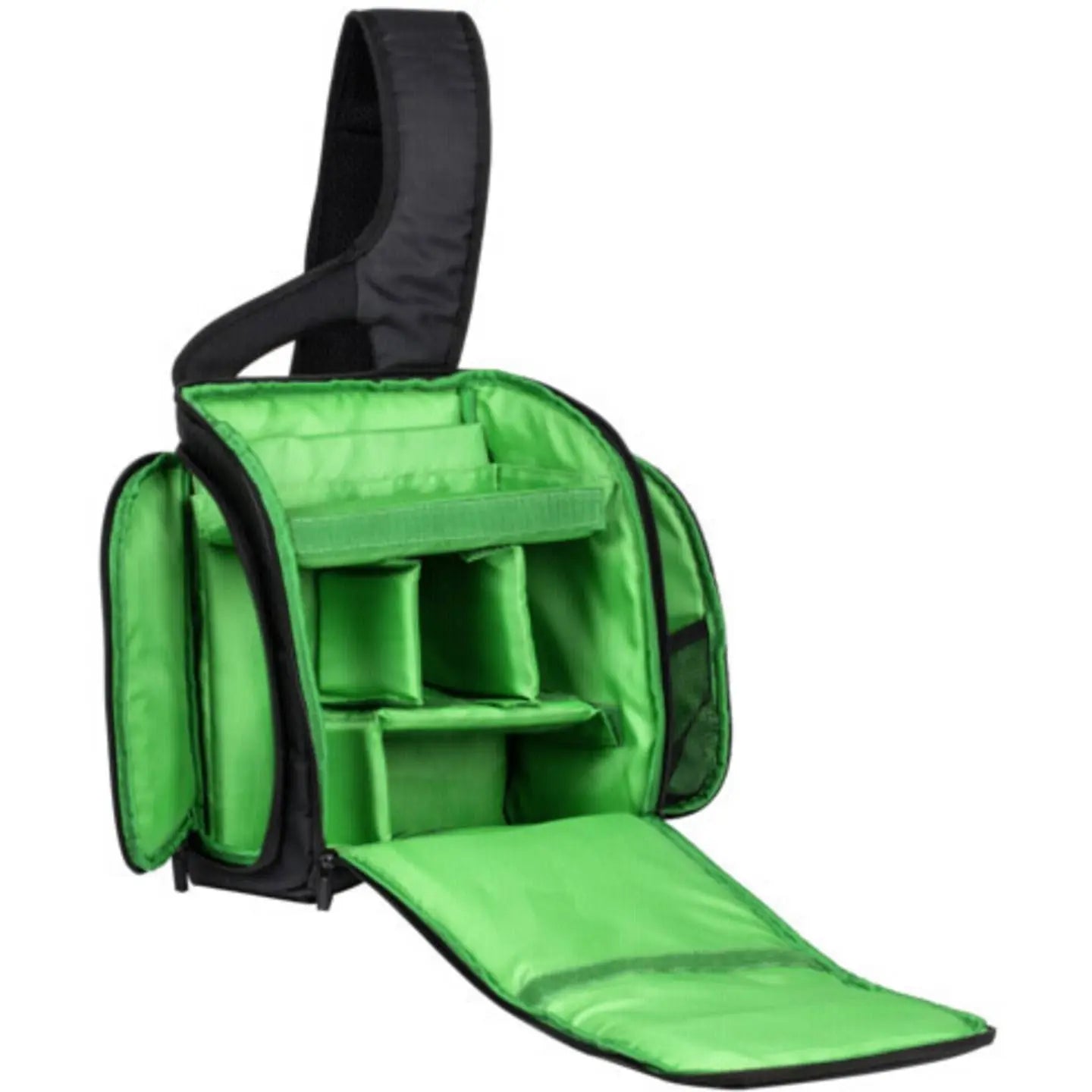 B-Ware Rivacase Rucksack 7470 (Ps) Kameratasche Notebooktasche Schwarz Grün Trennwände - 6901801074709