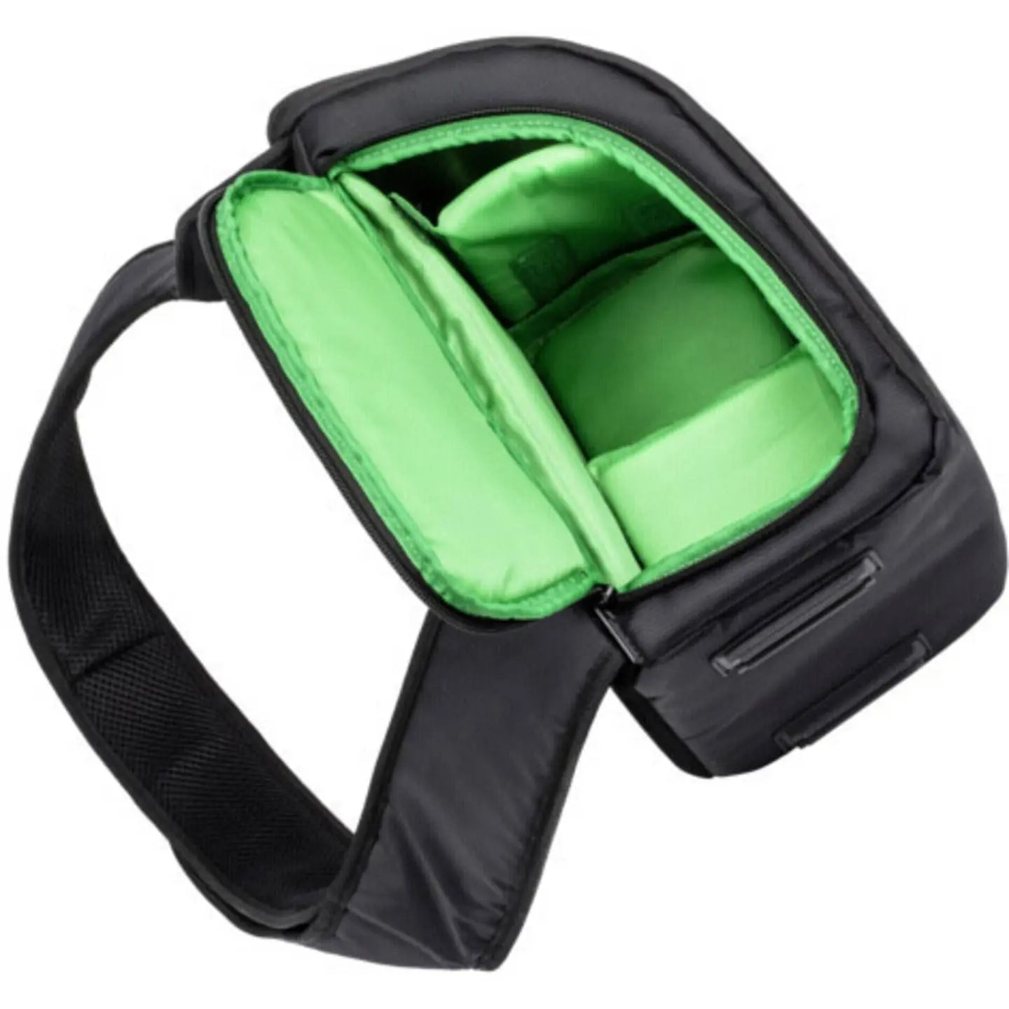 B-Ware Rivacase Rucksack 7470 (Ps) Kameratasche Notebooktasche Schwarz Grün Trennwä4 - 6901801074709