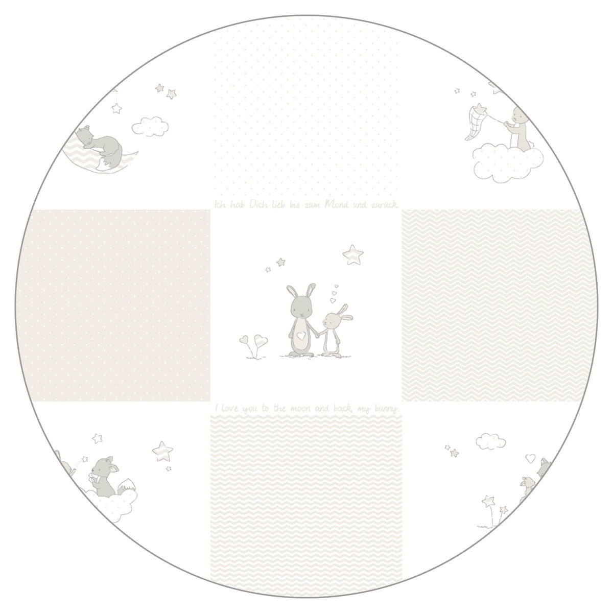 roba Komplettbettset Babybett Set Fox & Bunny weiß 70x140cm Bettwäsche Matra688 - 4005317286785