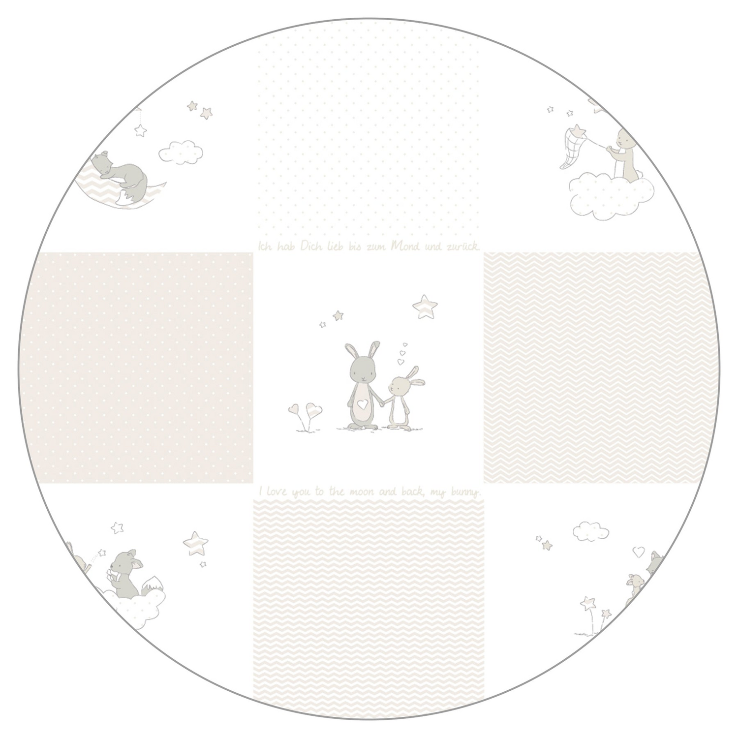 Roba Komplettbettset Babybett Set Fox & Bunny Weiß 70x140cm Bettwäsche Matratze B-Ware