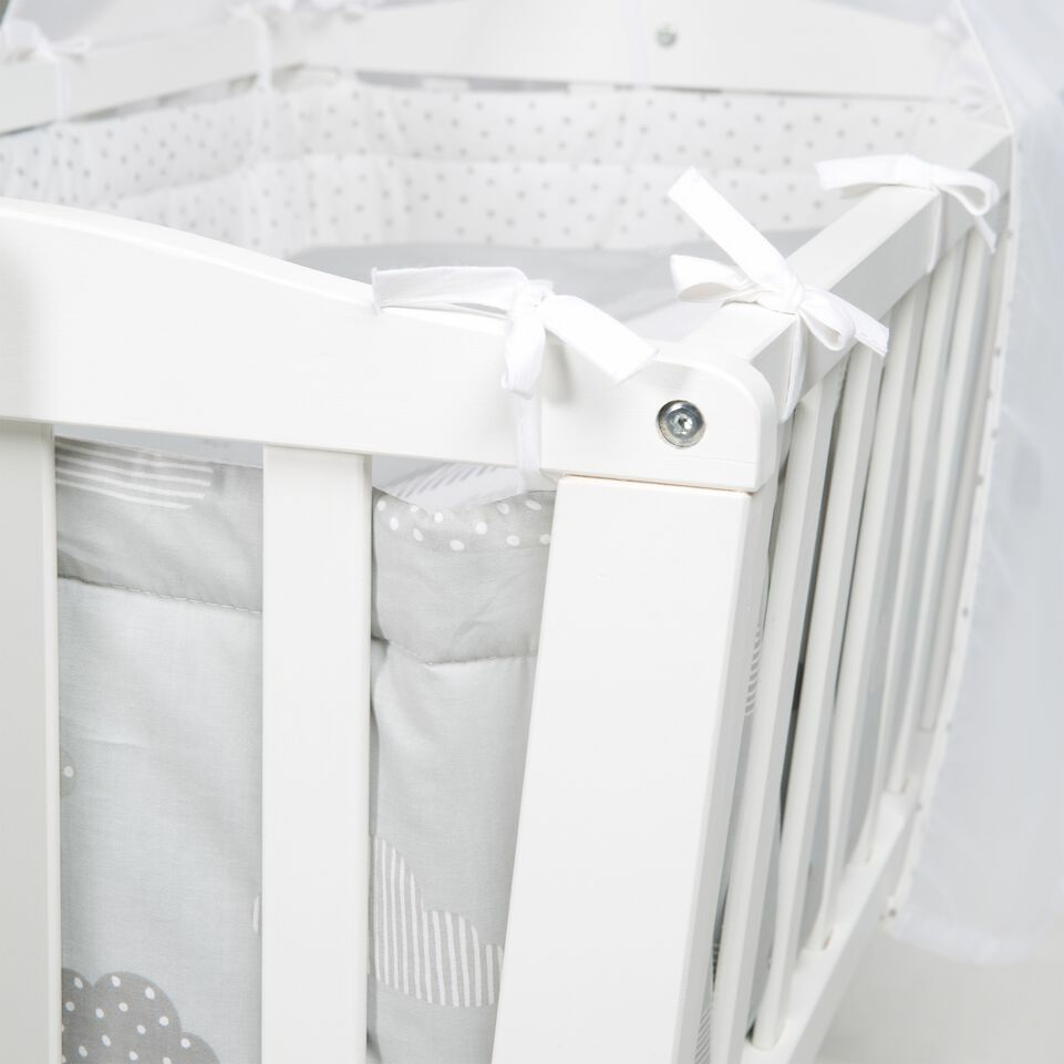 B-Ware Roba Komplettwiege Dream Big Krippe Babybett Gitterbett Kinderbett Bett