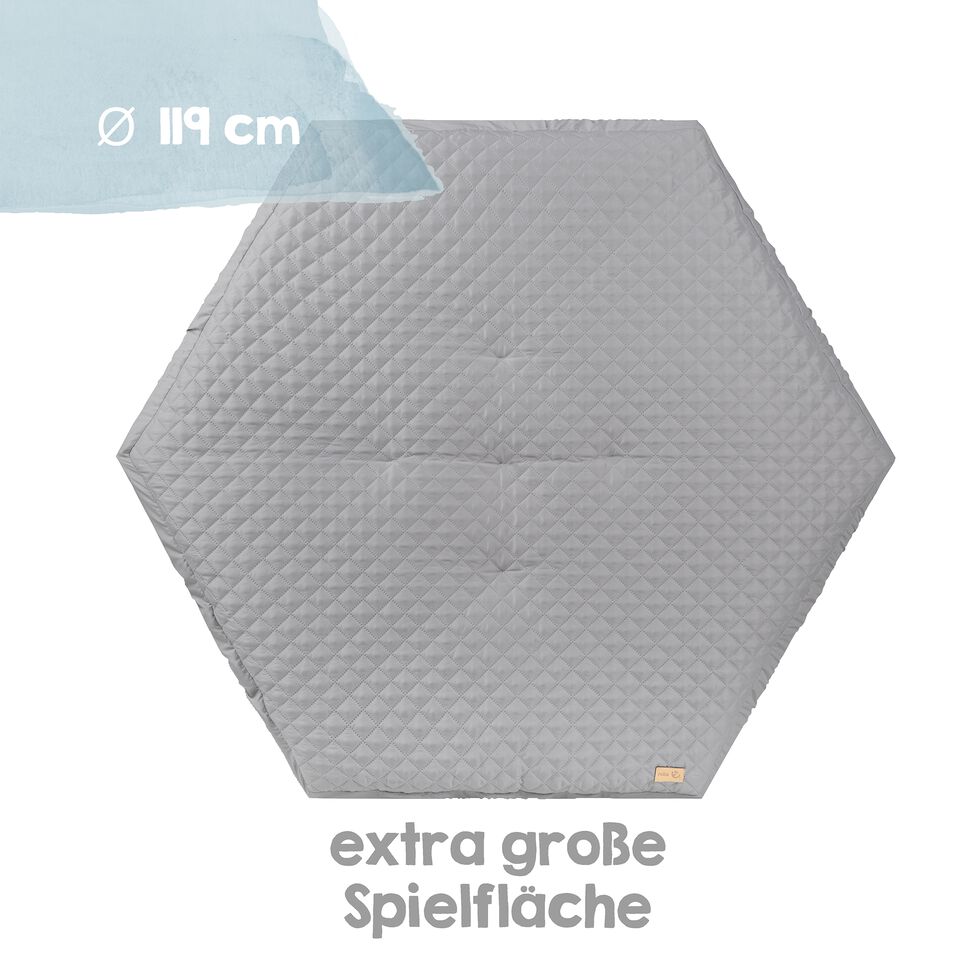 roba Laufgitter 6-eckig Spielgitter Laufstall Babystall Babygitter Grau Weiß768 - 4005317321011