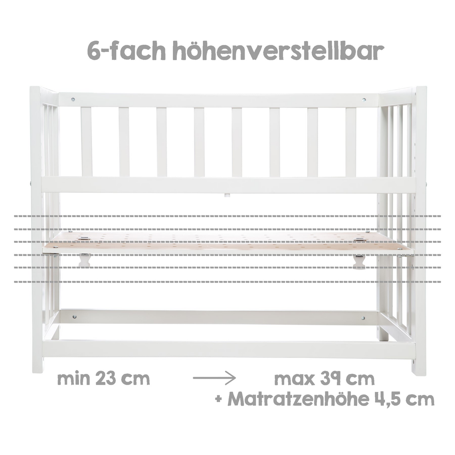 Roba Stubenbett Babybett Beistellbett Woodland Buddies Weiß Pastellgrün B-Ware