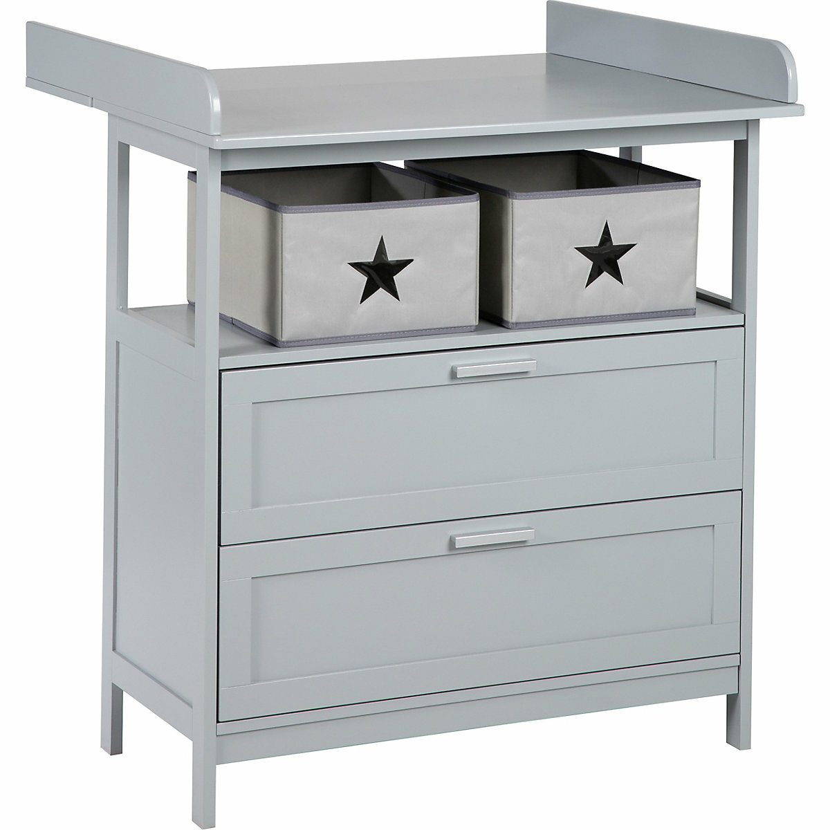 B-Ware Roba Wickelkommode Hamburg Mit Wickelansatz Baby Kinder Kinderzimmer Tisch Grau - 4005317318448