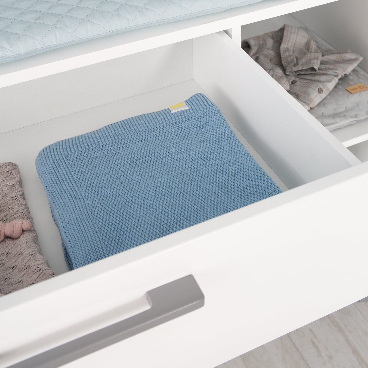 roba Wickelkommode Kommode Mika weiß 3 Schubladen Tür Babyzimmer 103x117,5x78735 - 4005317327464