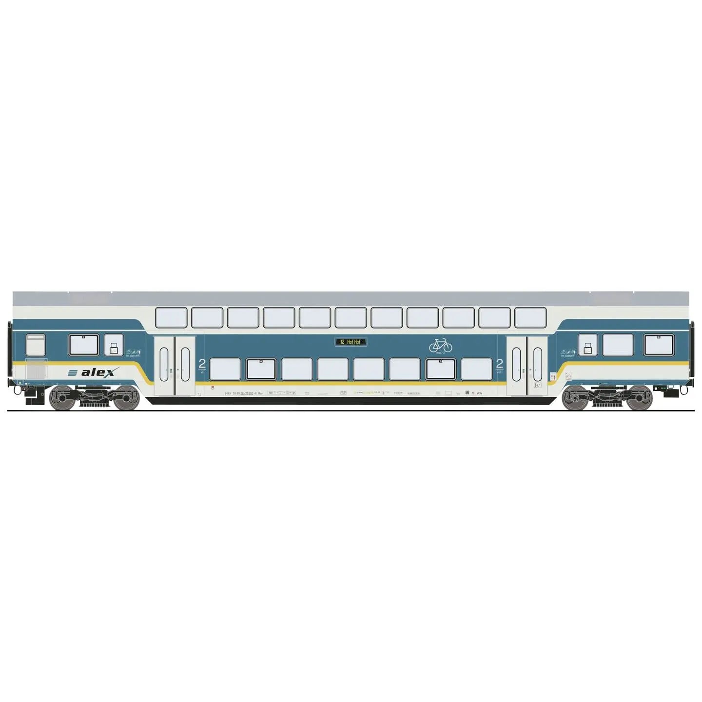 B-Ware Roco Doppelstockwagen Personenwagen H0 Länderbahn Gmb H D Bpz 2 Klasse Hof Hbf - 9005033071820